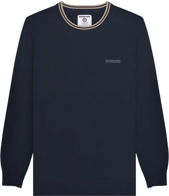 Lambretta - Pullover für Herren, Jerseyware (Marine/Steinfarben)