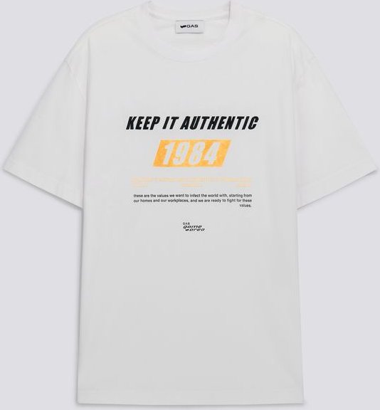 Kurzärmeliges Herren-T-Shirt mit Aufdruck DHARYS "AUTHENTIC"