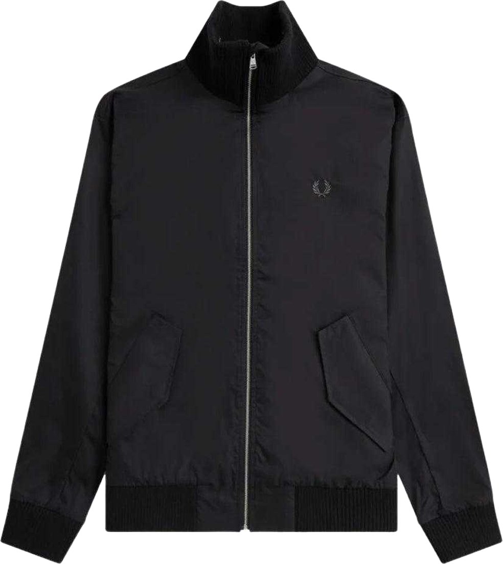 Fred Perry - Bomberjacke für Herren, gerippt, Tennis (Schwarz)