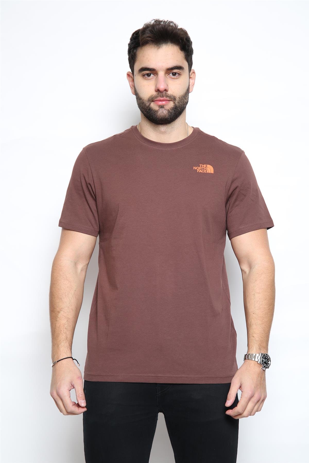 The North Face Vertikal-T-Shirt in Lila / Orange