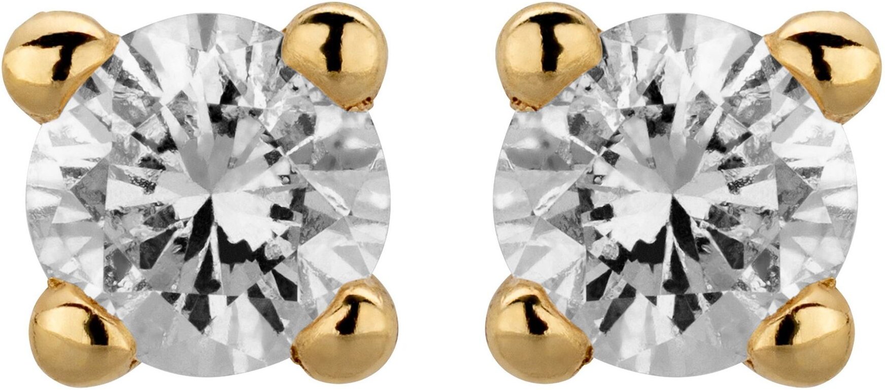 Thumbnail - Orolino Ohrstecker 585/- GG glanz 2 Brill. 0,10 ct. H/P2