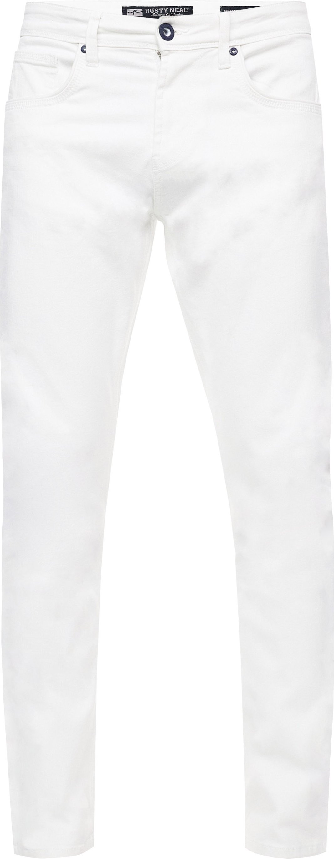 White Denim Jeans Hose "MELVIN" Slim Fit Cotton-Stretch