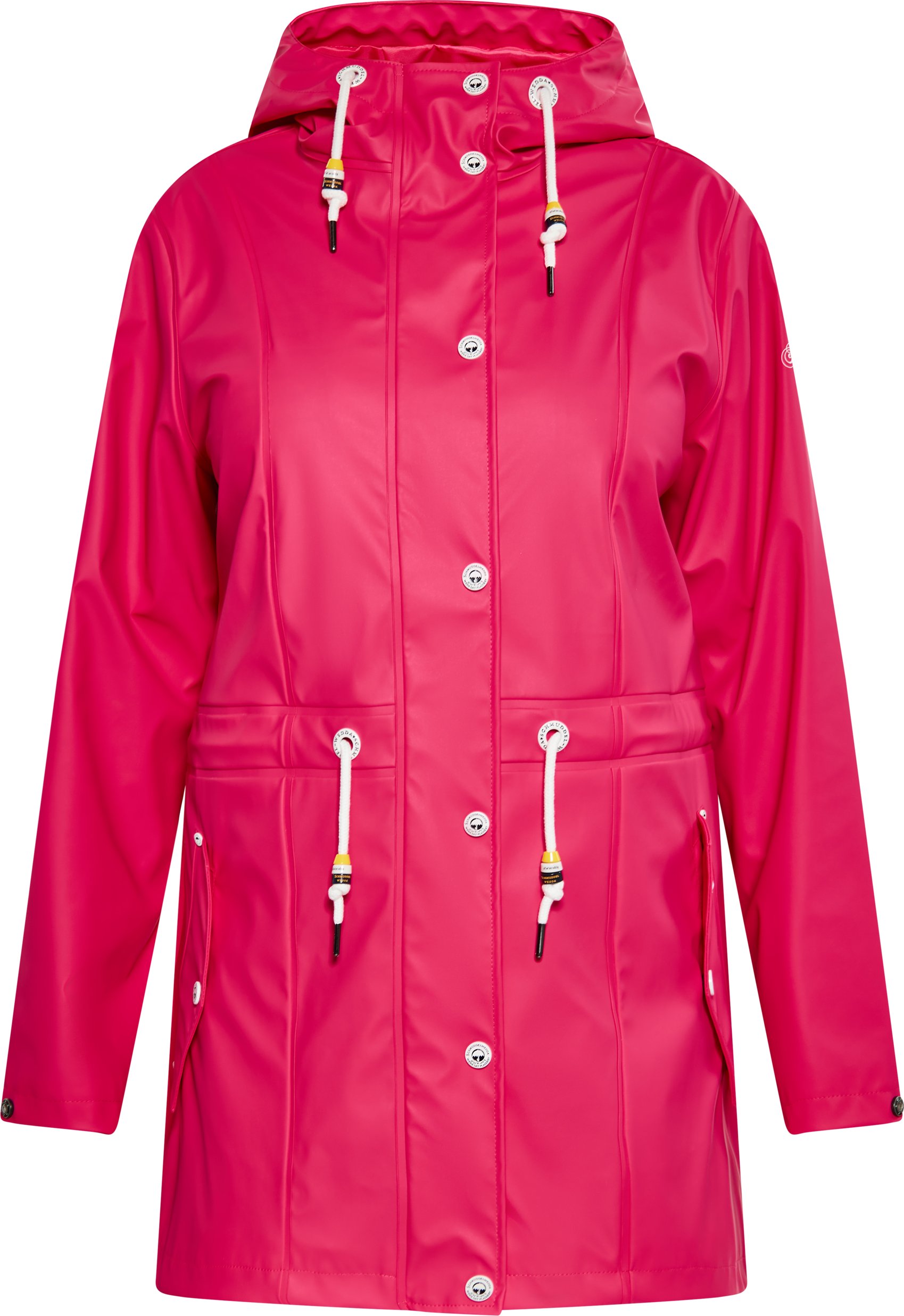 Schmuddelwedda Curvy Regenmantel Damen Himbeerrosa