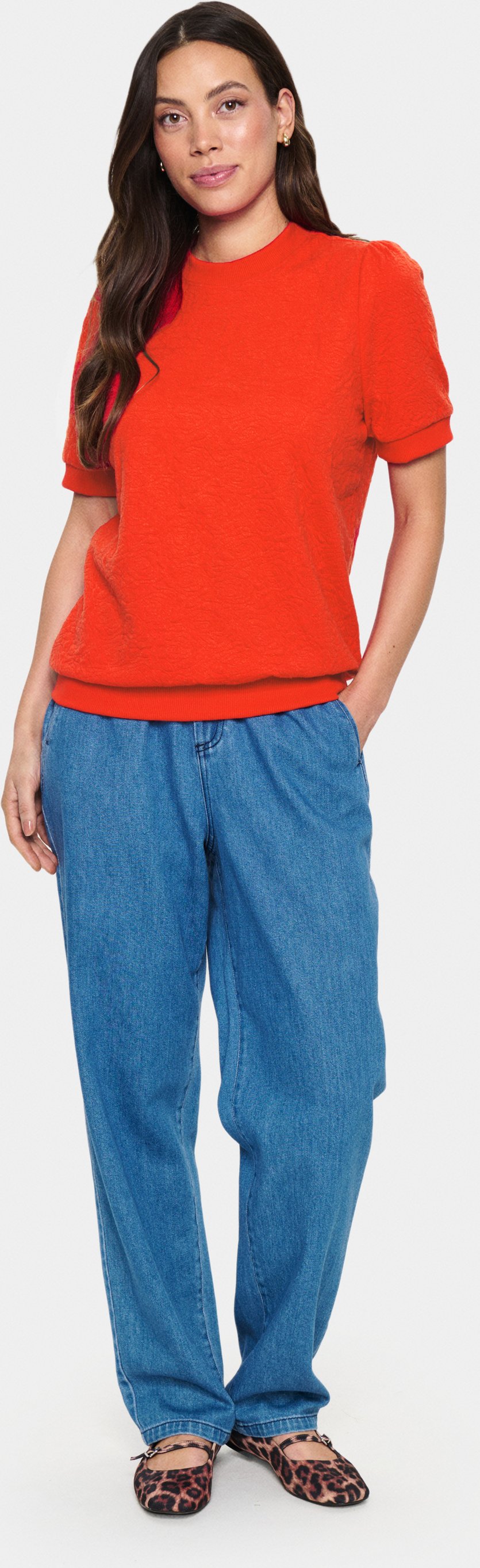 Trackjacket-Sweat Loose Fit Poinciana red