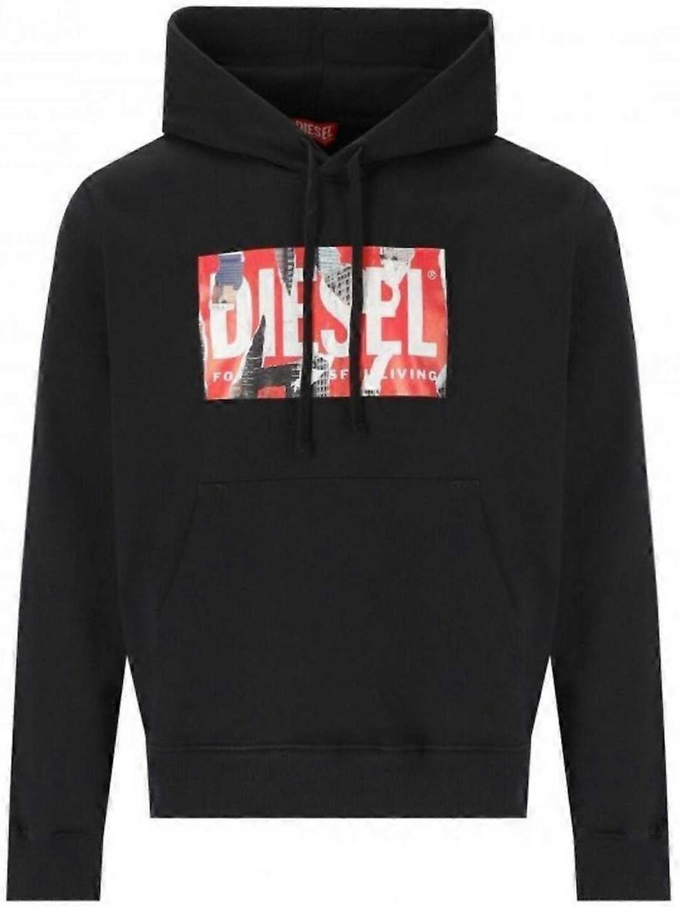 Diesel - Kapuzenpullover für Herren, Logo (Schwarz)