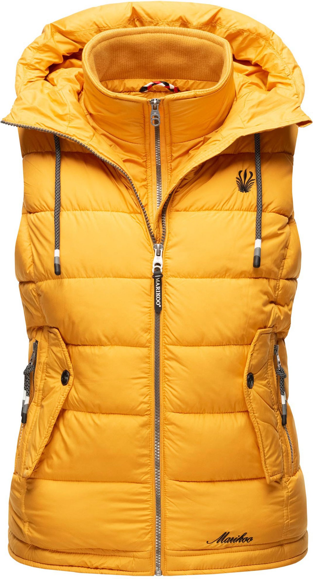 Marikoo Damen Steppweste – Taisaa, leicht mit Kapuze & Leckerli-Beutel