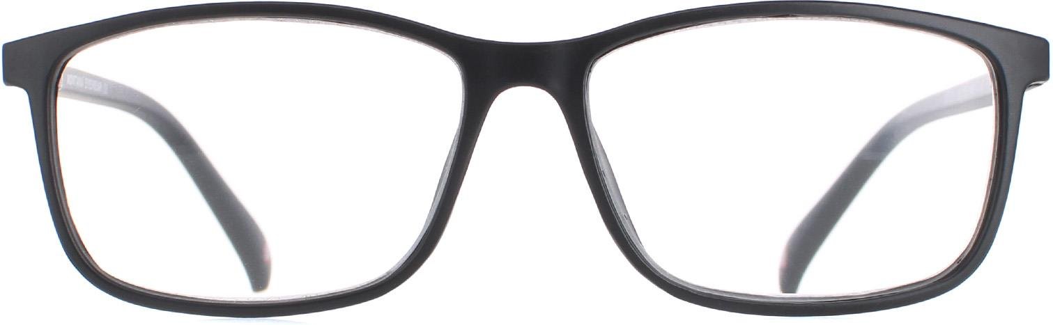 Montana Rectangle Unisex Mattschwarze Brille