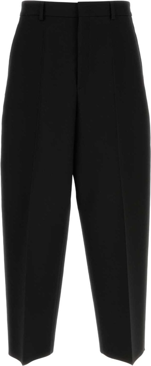 Schwarze Wollmischungshose