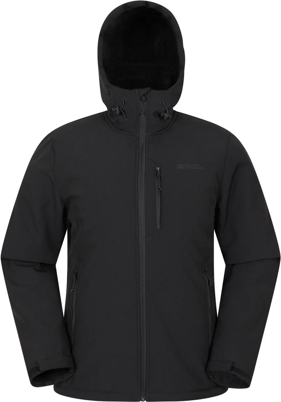 Mountain Warehouse - "Charleston" Softshelljacke für Herren, Kunstfell gefüttert (Schwarz)