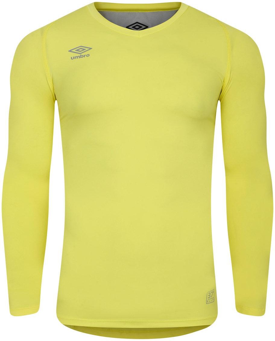 Umbro - "Elite" Base Layer Oberteil V-Ausschnitt für Herren (Zitronentonikum)