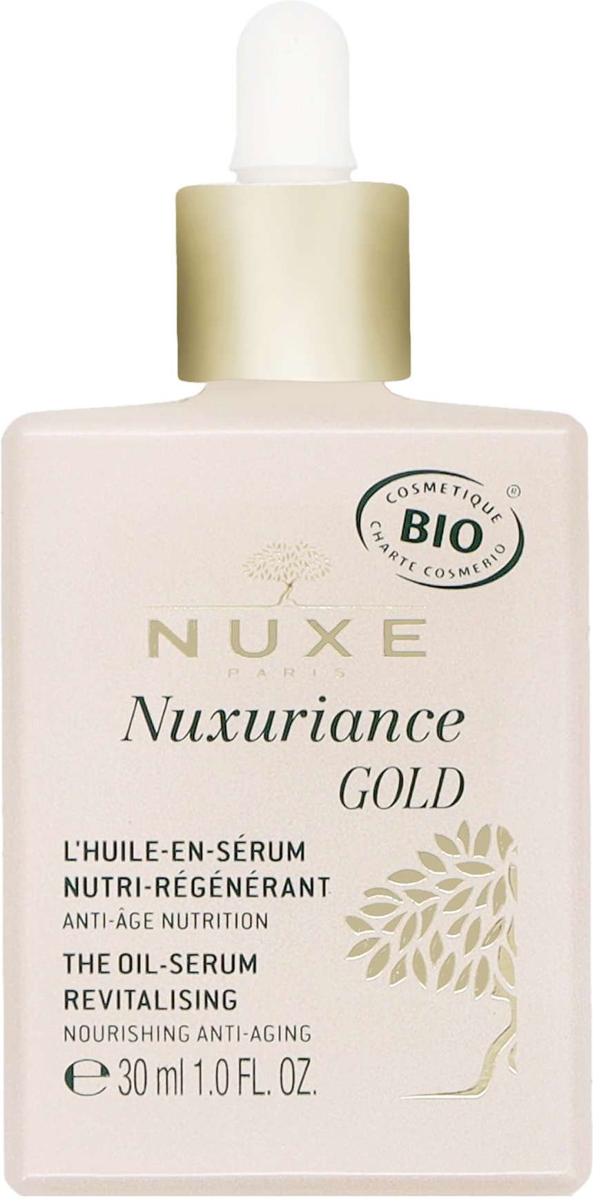 Nuxe Nuxuriance Gold Das Wiederherstellungsöl-Serum 30ml – Zertifizierte Bio-Formel für trockene Haut