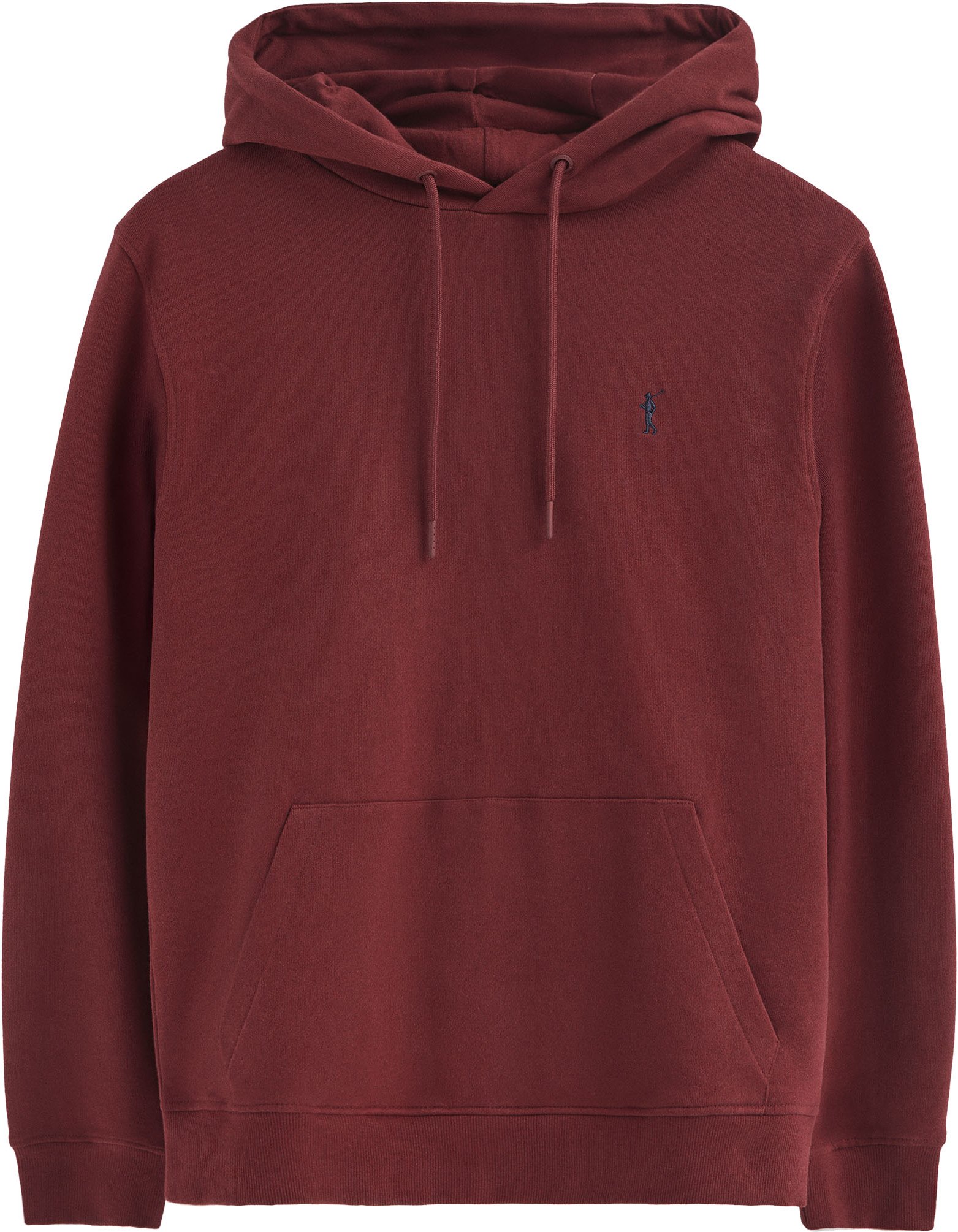 Sweatshirt granatrot im Regular Fit mit Kapuze und Rigby Go-Logo