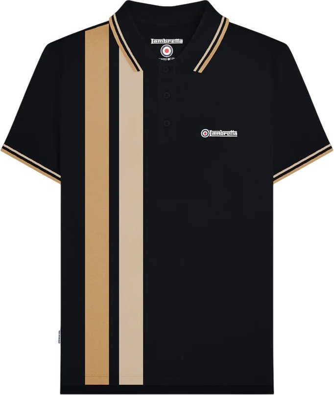 Lambretta - Poloshirt für Herren (Schwarz/Nomade)