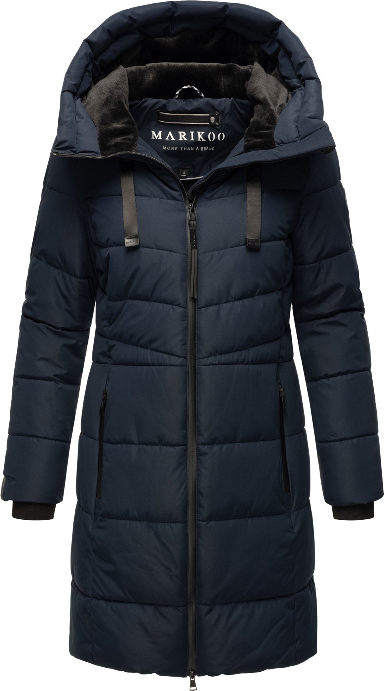 Marikoo Damen Winterjacke Natsukoo – warm, mit Teddyfell & Kapuze