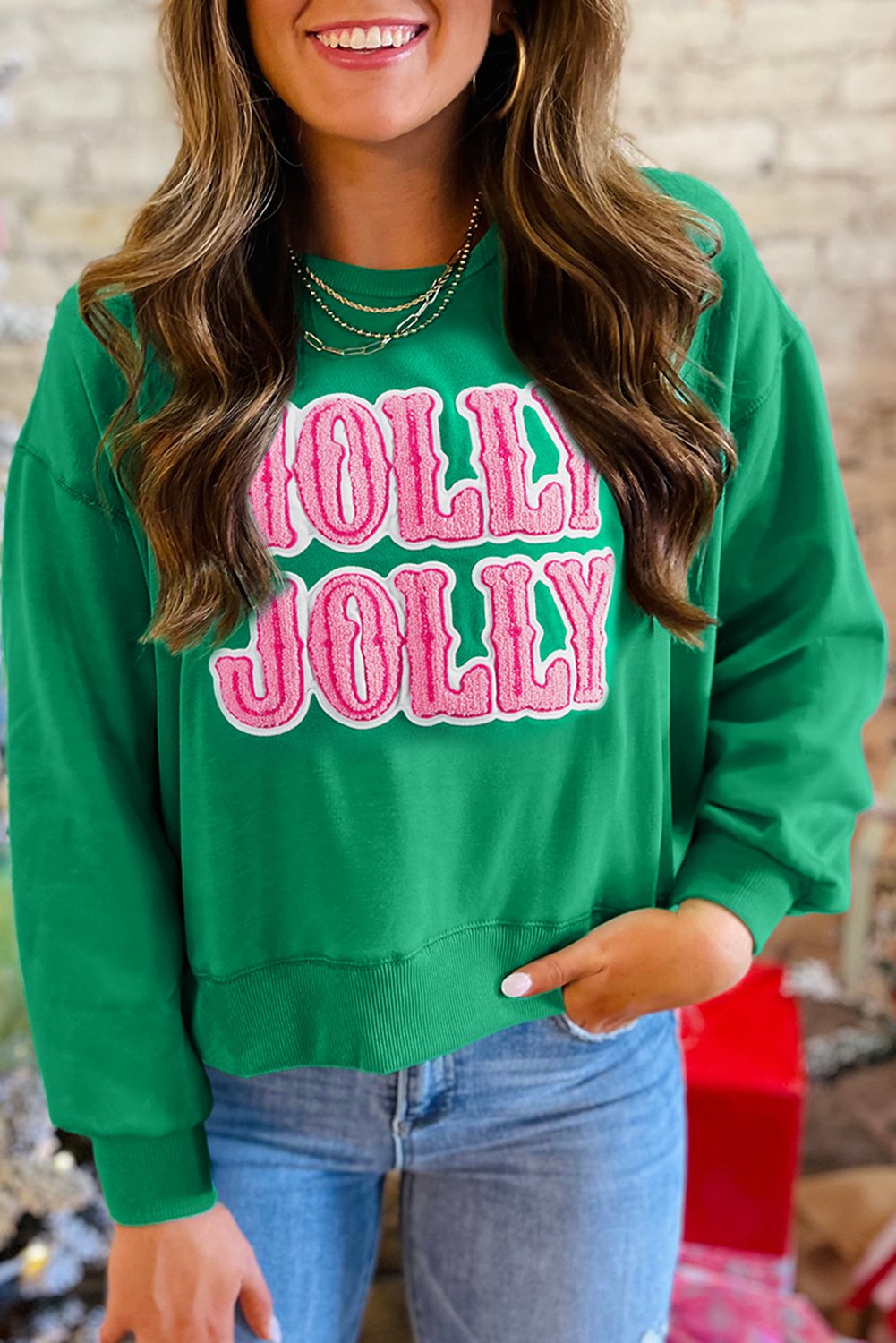 Holly Jolly Grafisches Sweatshirt