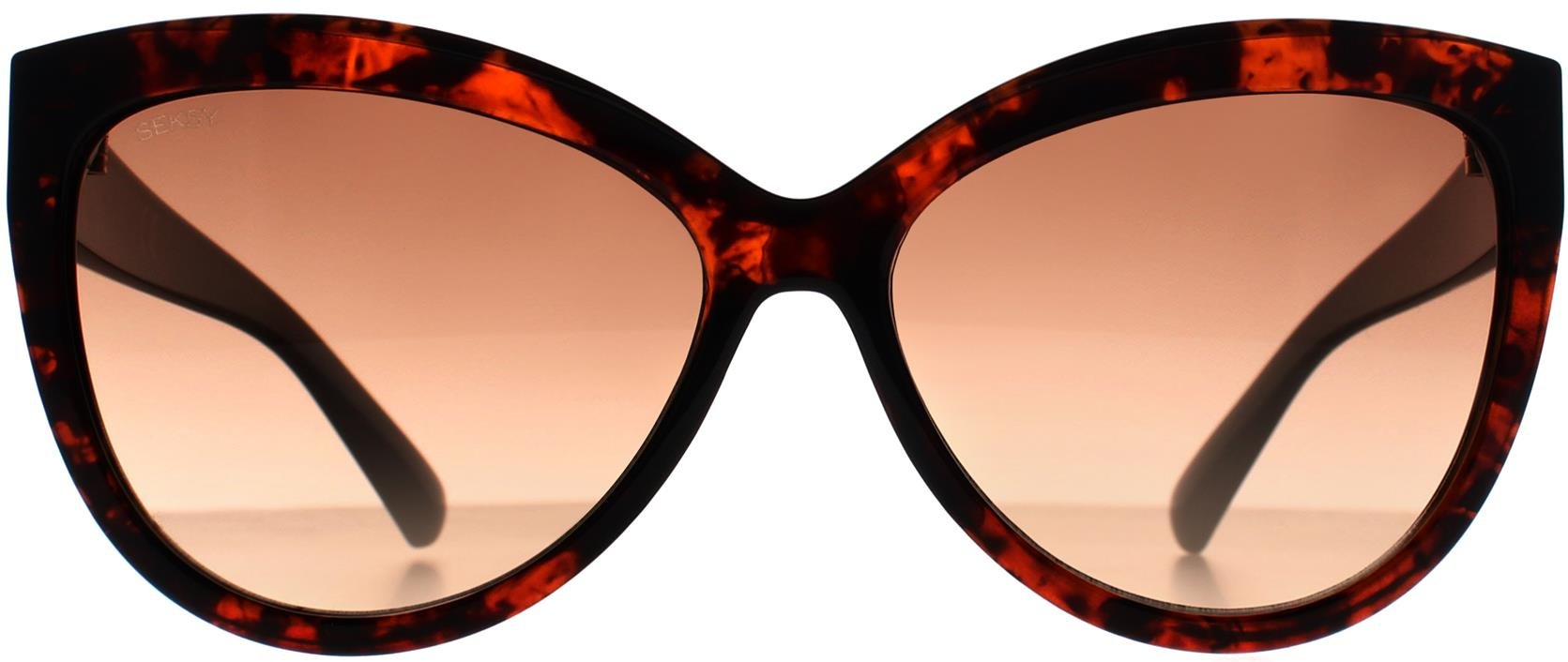 Seksy Cat Eye Womens Transparent Rot Havanna Braun Farbverlauf N2806