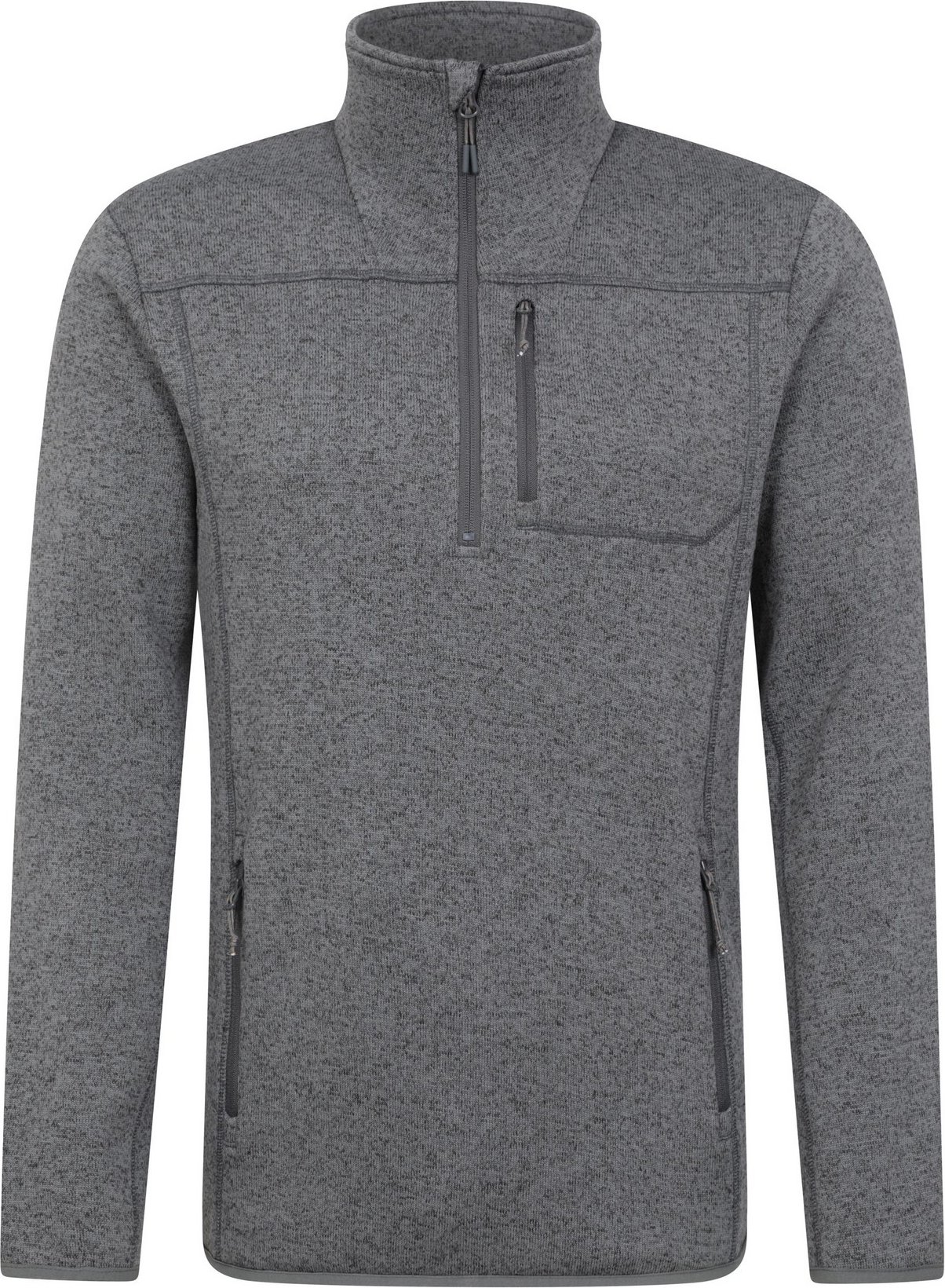Thumbnail - Mountain Warehouse - "Helford" Fleece-Oberteil mit halbem Reißverschluss für Herren (Grau)