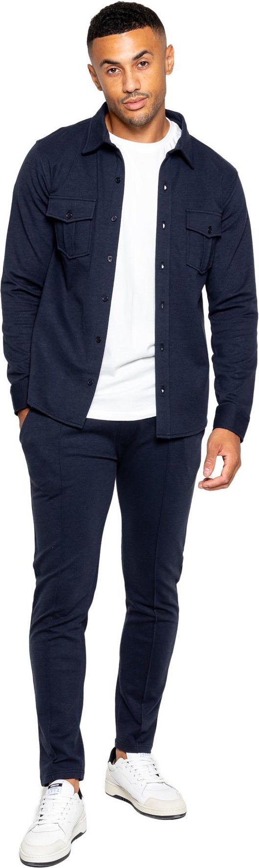 Enzo | Herren Overshirt Trainingsanzug Set - Navy