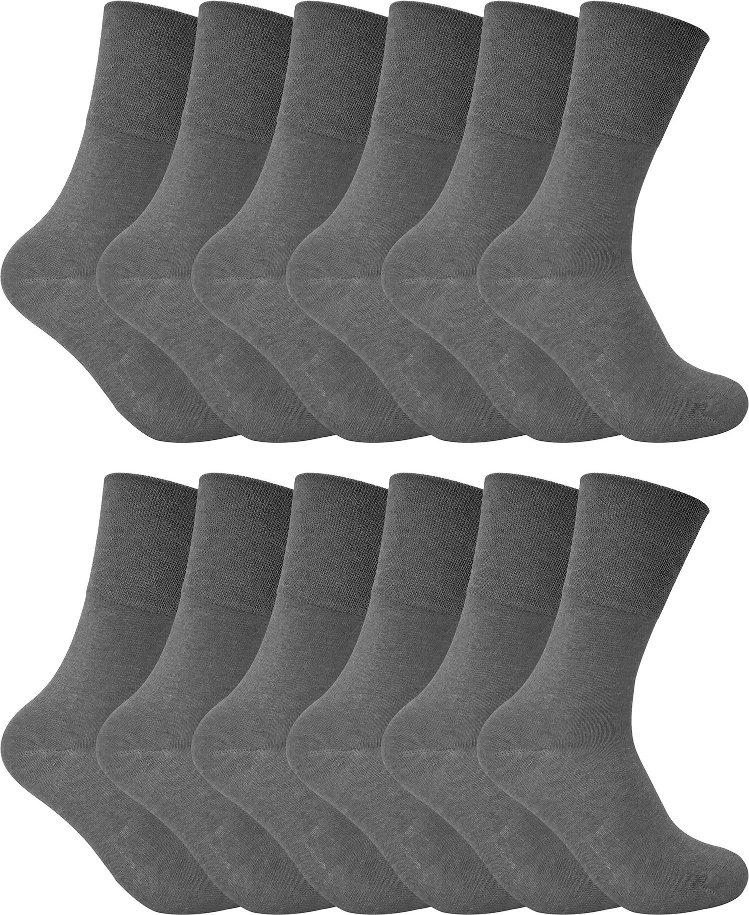 12 Pack Damen nicht elastische thermische diabetische Socken | Socken Snob | Frauen Soft Top Socken für schlechte Durchb...