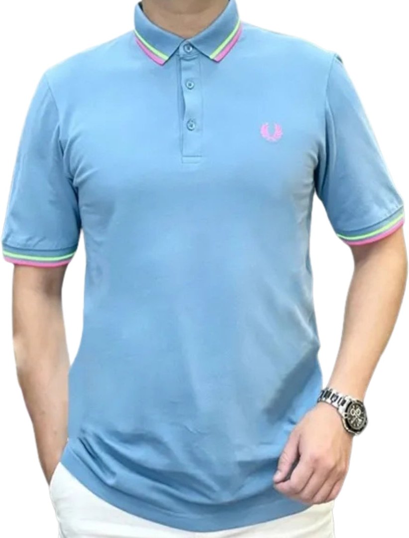Fred Perry - Made in Japan - Piqué-Shirt, blaues Poloshirt