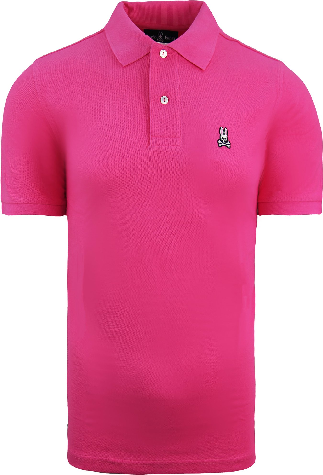 Psycho Bunny Classic Polo Kurzarm Pink Herren Top B6K001S7PC