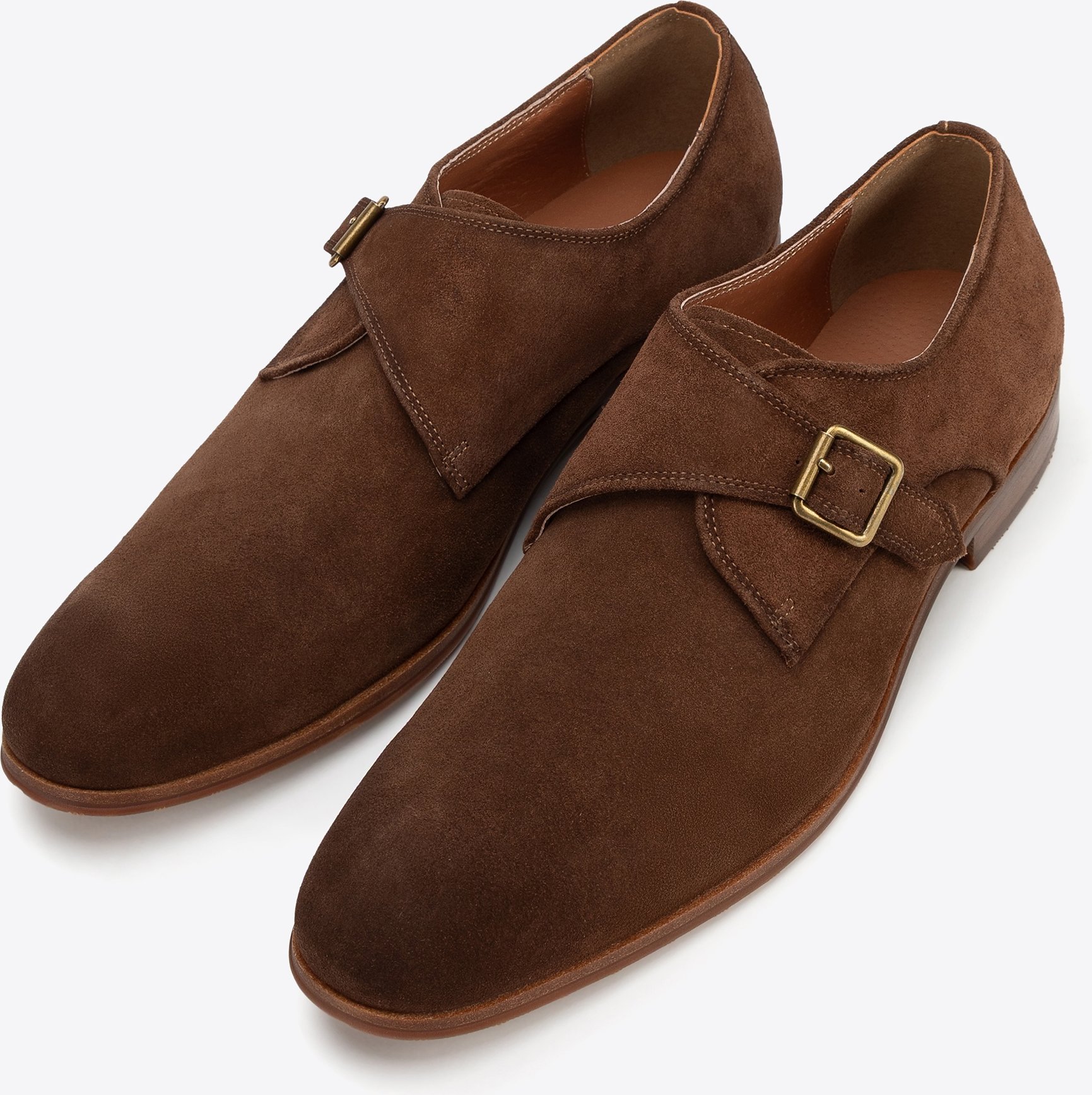 Wittchen Herren-Monk-Schuhe aus dunkelbraunem Wildleder