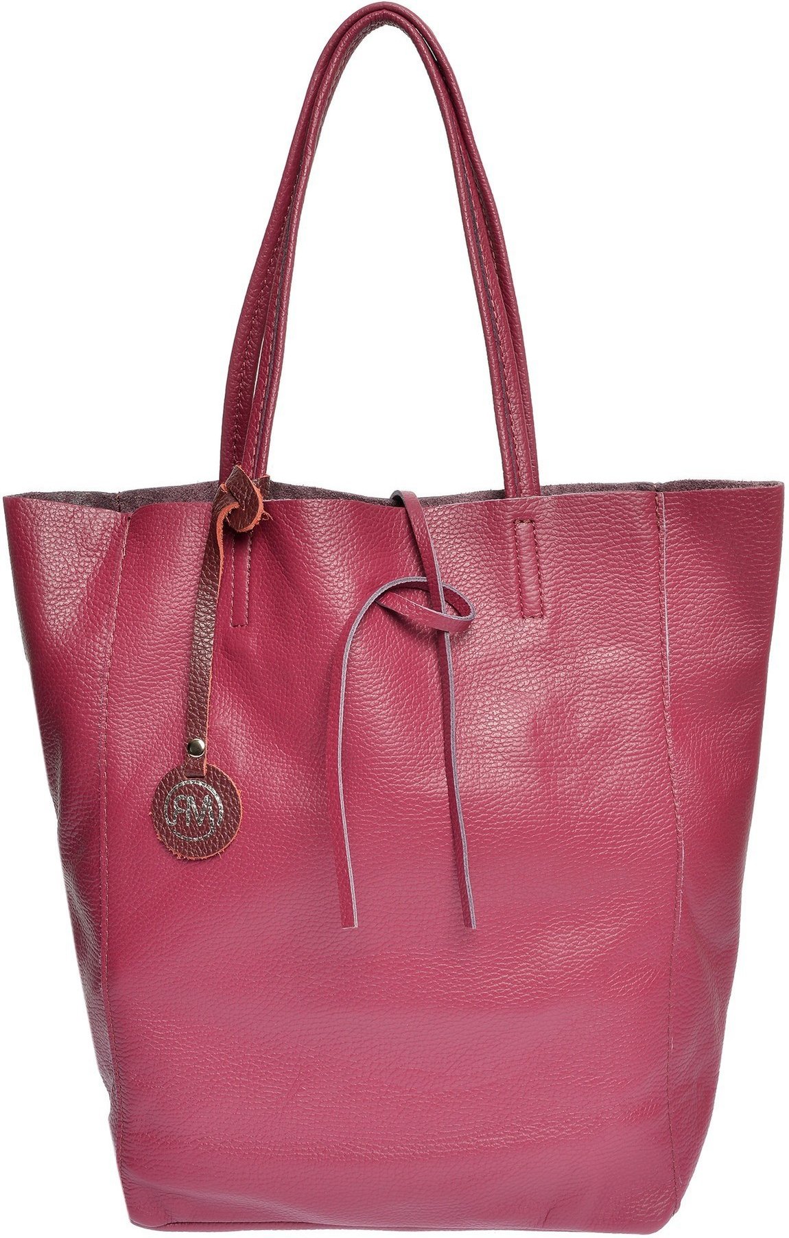 Roberta M Fliederfarbene Lederhandtasche