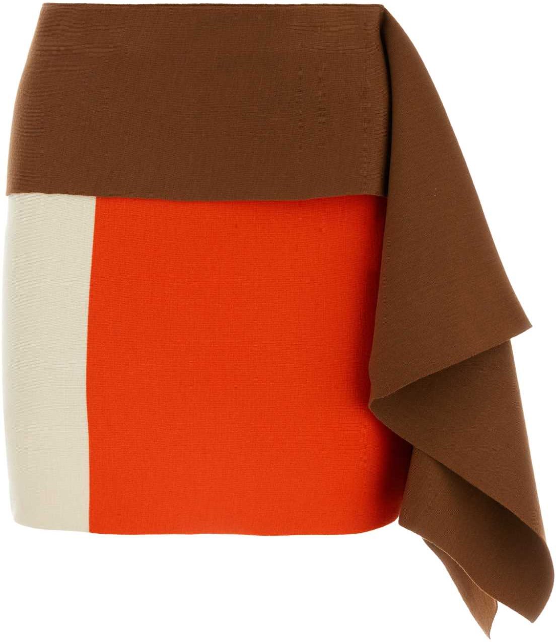 Mehrfarbiger Woll-Minirock