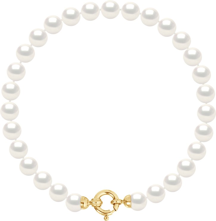 DIADEMA - Armband - Echte Süßwasserperlen - Gelbgold