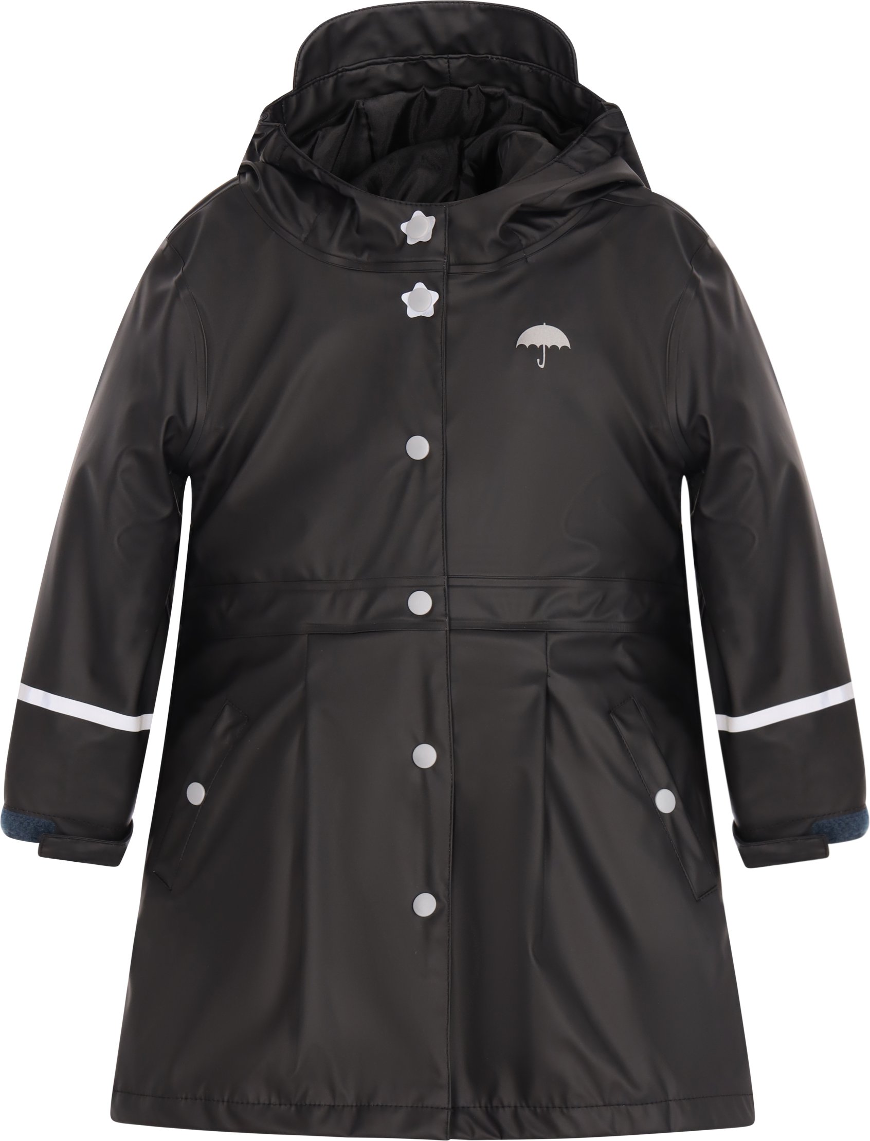 Schmuddelwedda Regenmantel aus recyceltem Polyester Mädchen schwarz