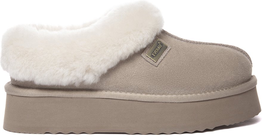 EVER AU Damen Leder Hausschuhe - Topknot