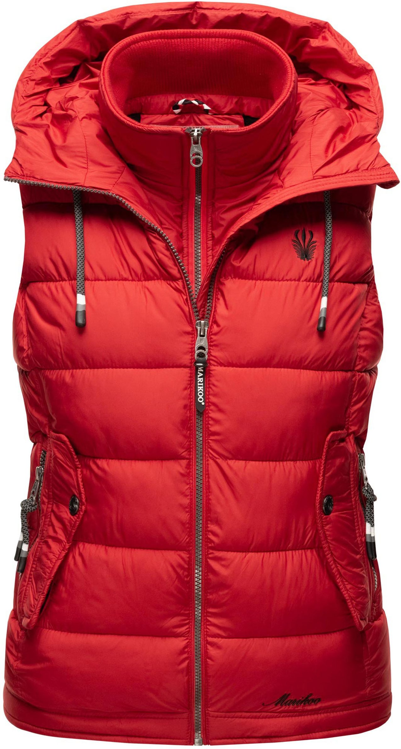 Marikoo Damen Steppweste – Taisaa, leicht mit Kapuze & Leckerli-Beutel