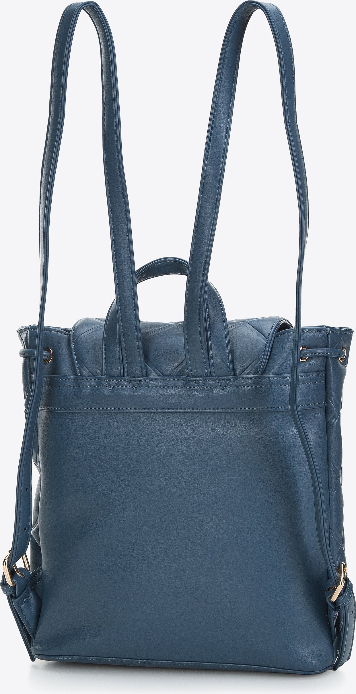 Wittchen Damen-Rucksack aus geometrisch gestepptem Öko-Leder, dunkelblau