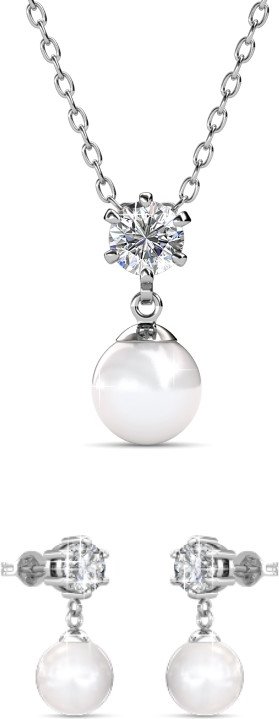 Pauline Set und Box - Silber und Kristall