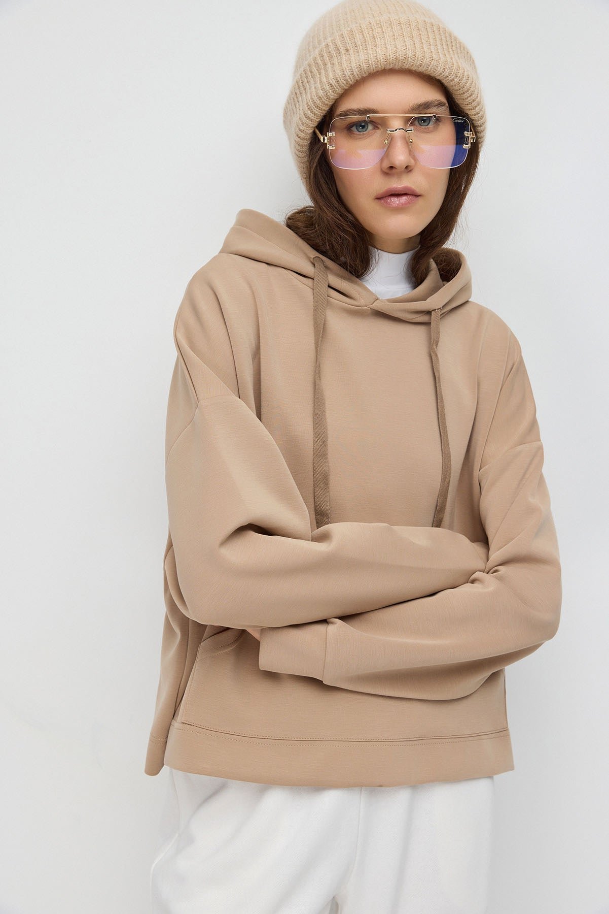 Kapuzensweatshirt aus weichem Stoff