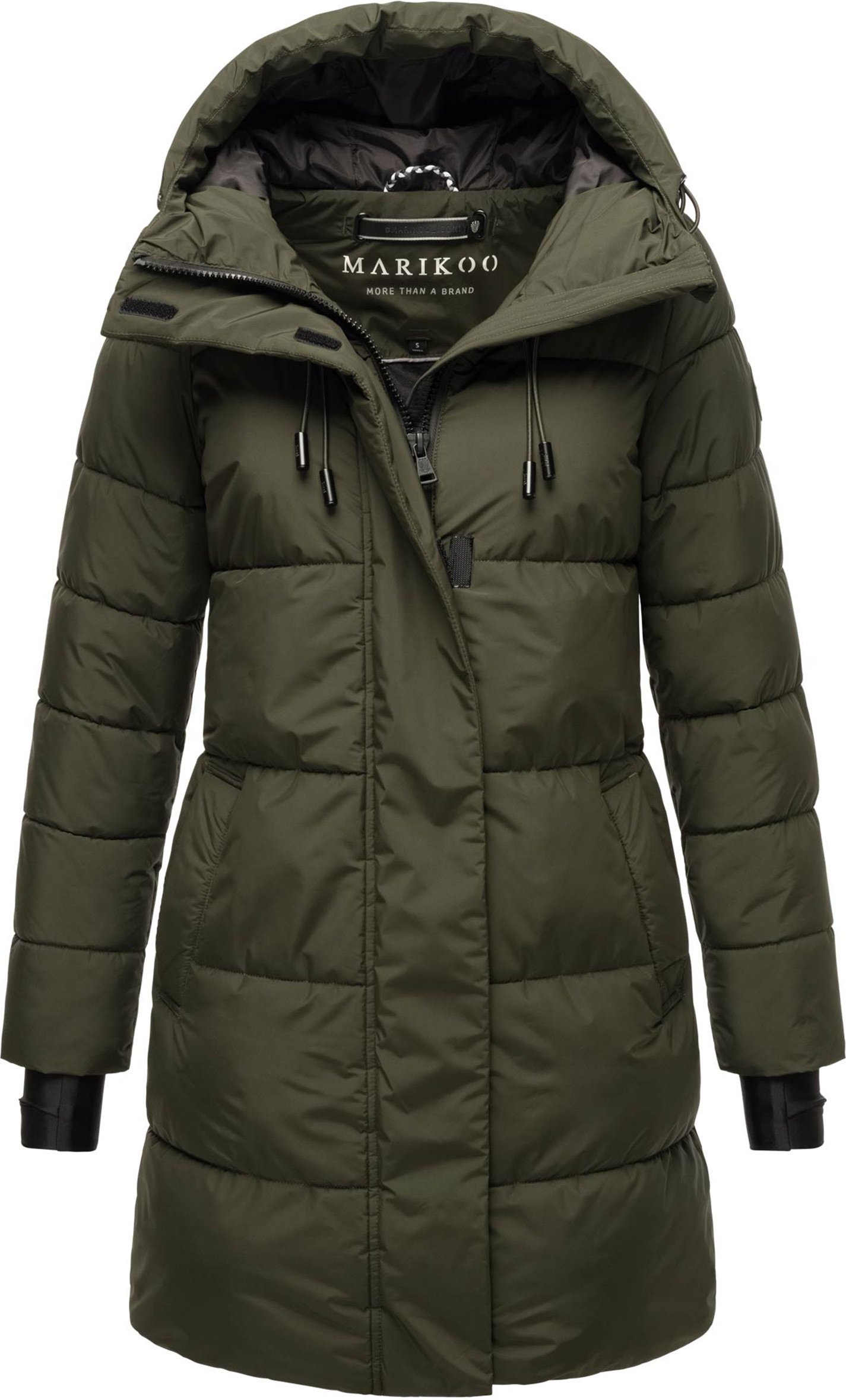 Marikoo Damen Winter-Steppjacke mit Kapuze & Fleecefutter – Kaituu