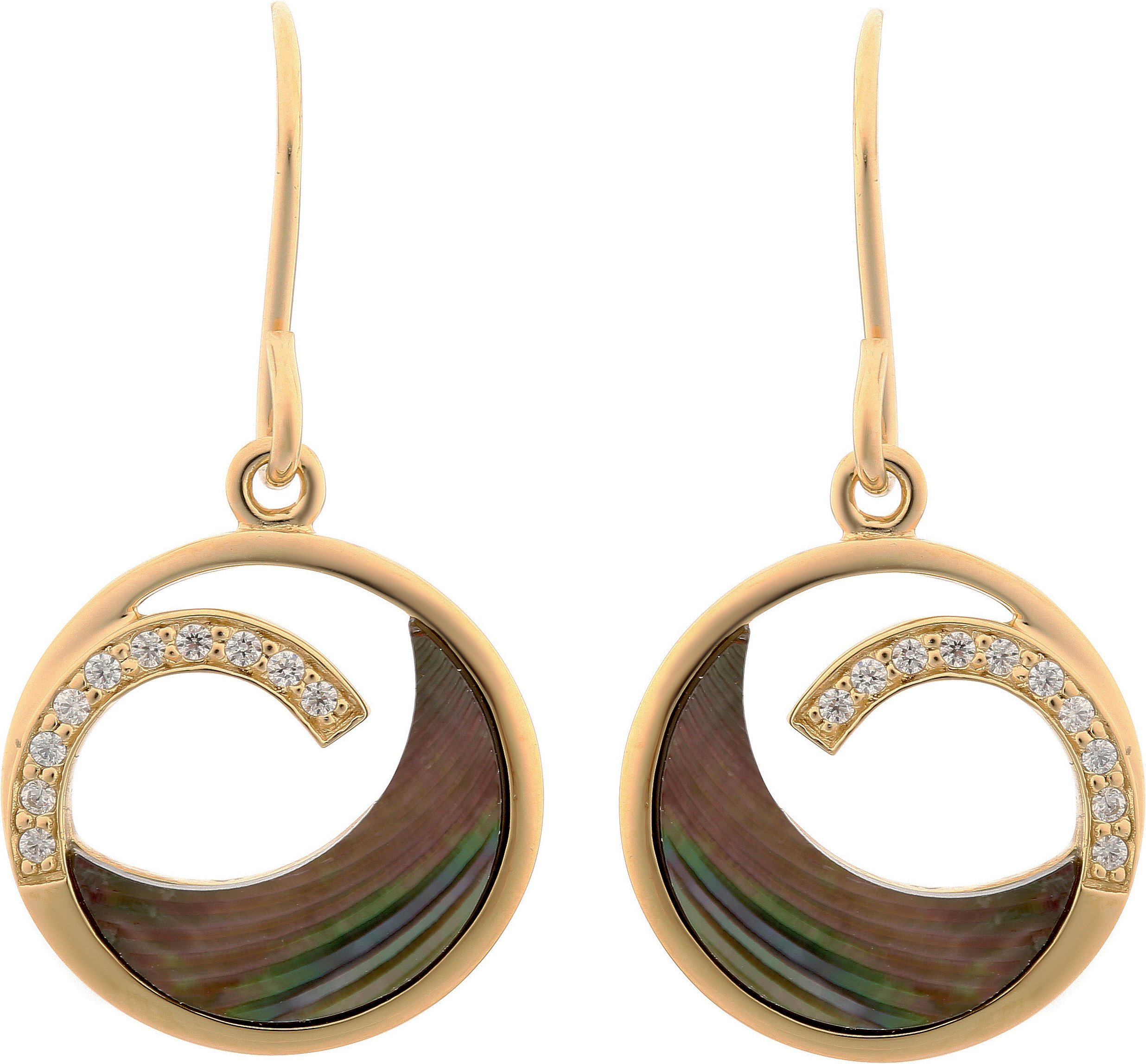 Orphelia 'Amelia' Damen 925 Sterling Silber Tropfenohrringe - Gold zo-7371