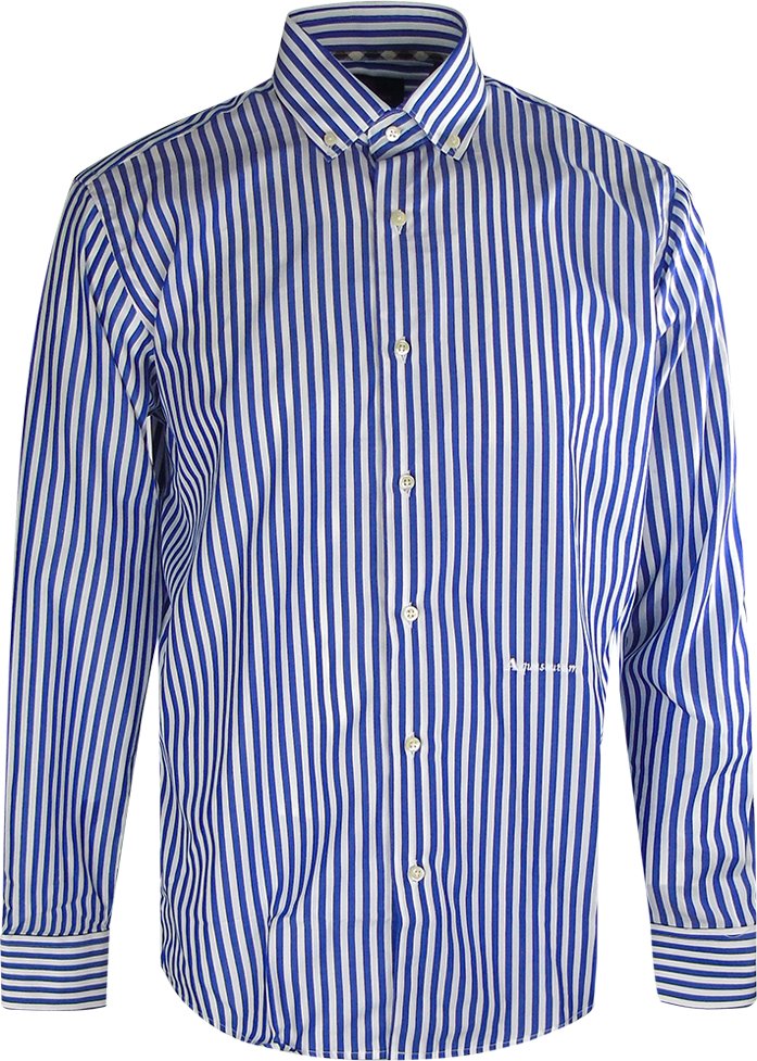 Marineblaues Langarmhemd mit Aquascutum-Markenlogo