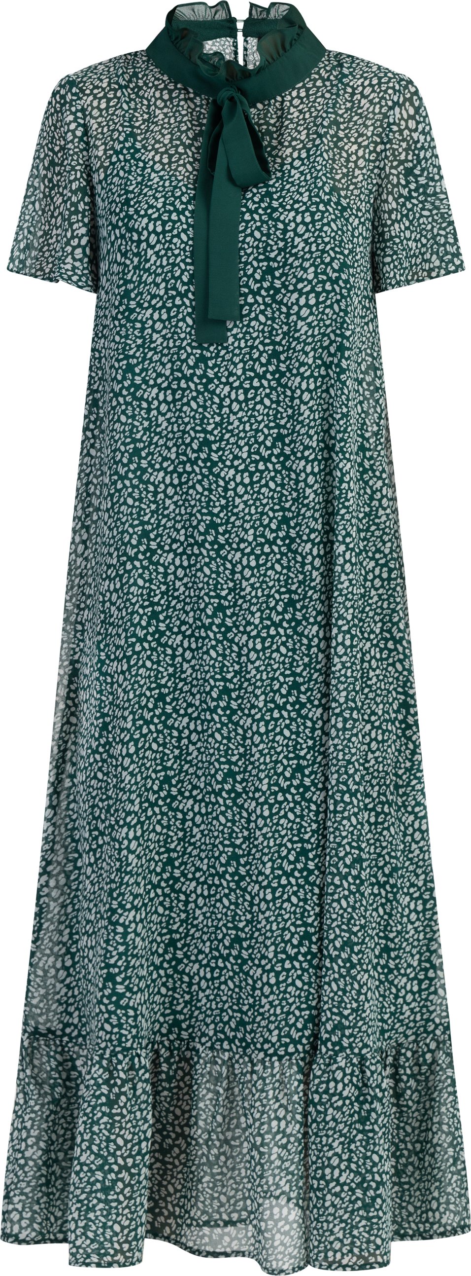 Faina Midikleid aus Chiffon Damen Grün Weiss