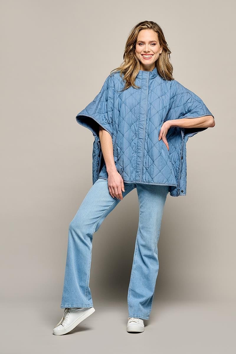 Dani Ponchojacke Jeansblau