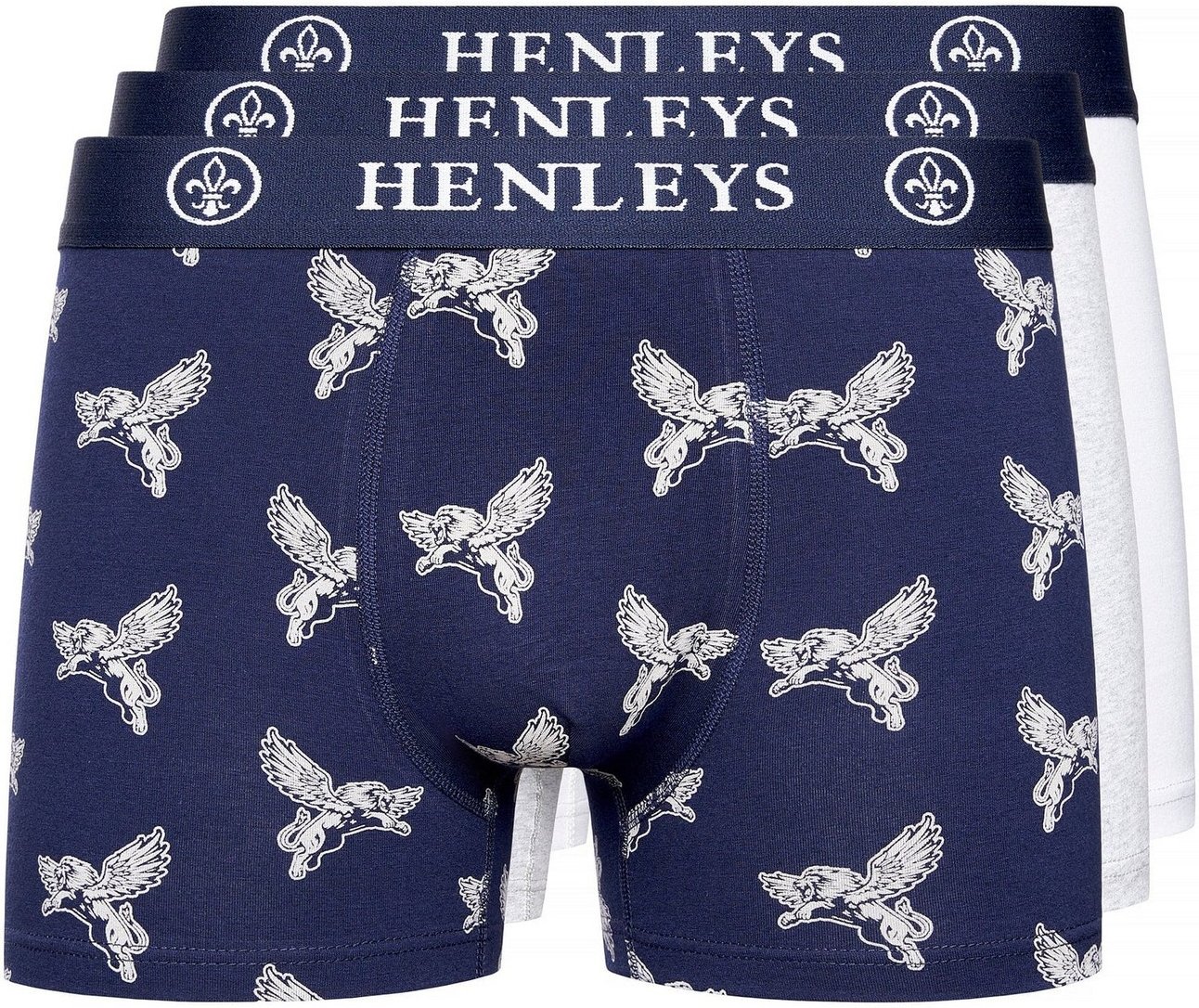 Henleys - "Lionwing" Boxershorts für Herren(3er-Pack) (Bunt)
