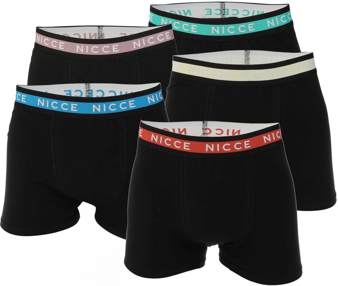 Nicce - "Lazlow" Boxershorts für Herren (5er-Pack) (Schwarz)