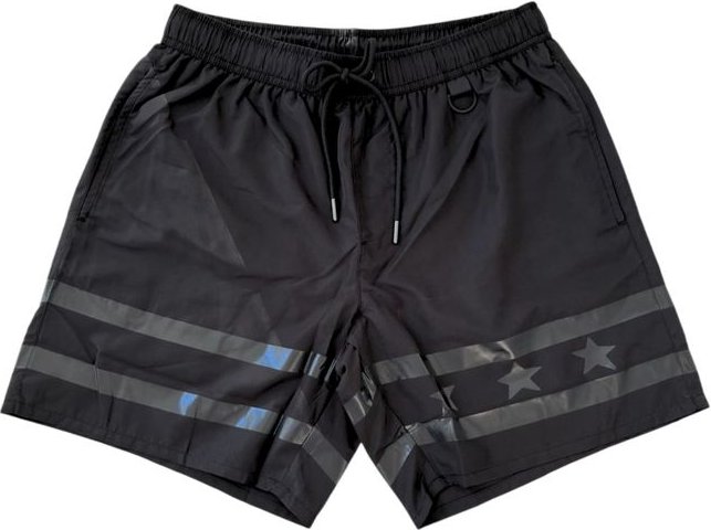 Badehosen mit reflektierenden Streifen und Sternen