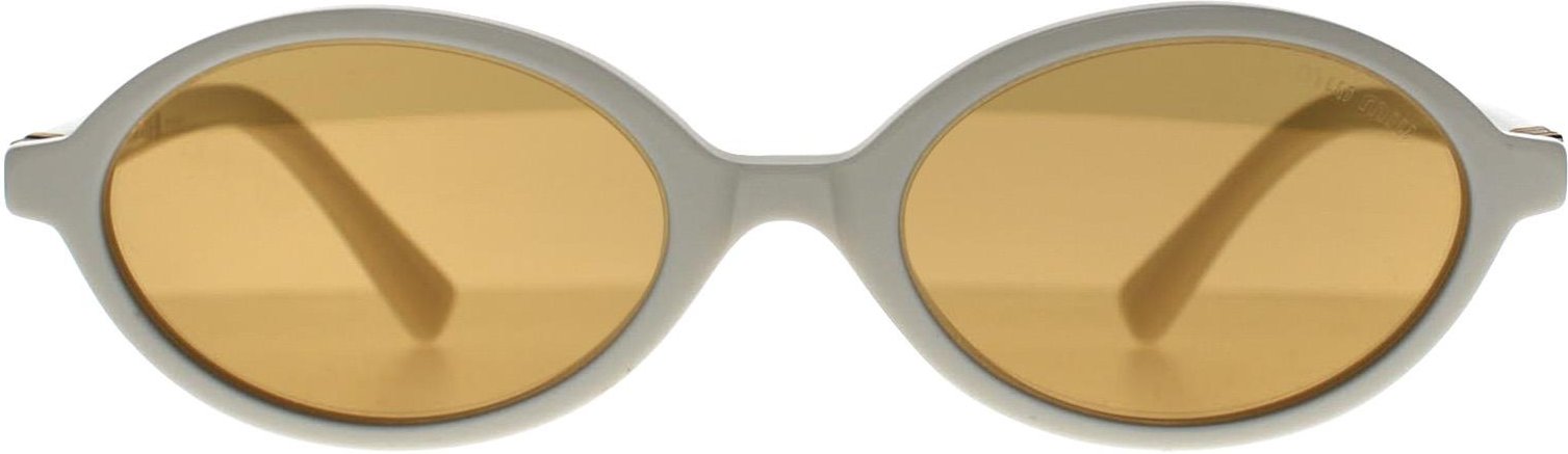 Miu Miu MU04ZS 14240D weiß-orange mit silbernem Innenspiegel Sonnenbrille
