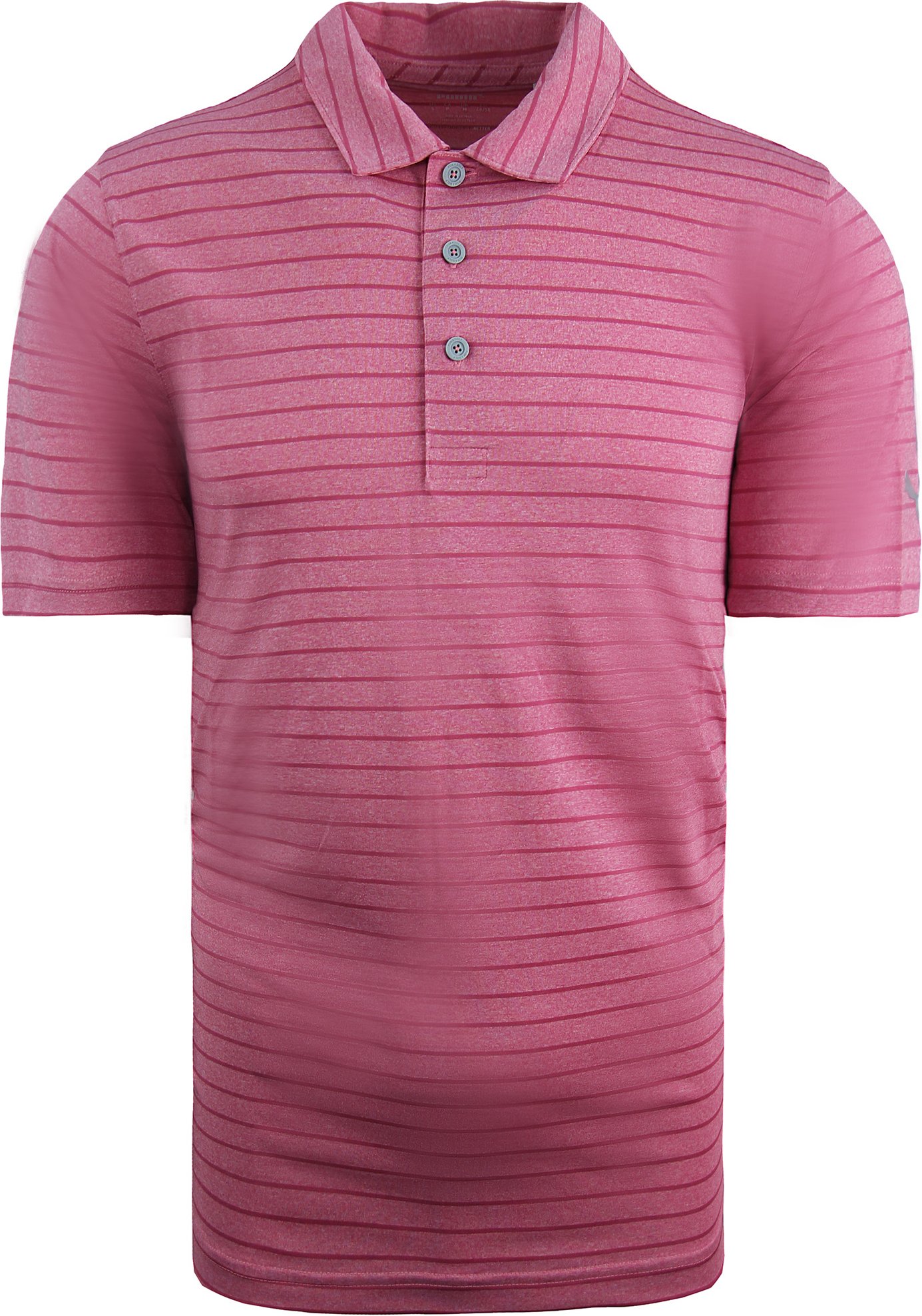 Puma Trockenzellenleistung Anpassungsanpassung Rotationsstreifen Rose Mens Polohemd 577974 23