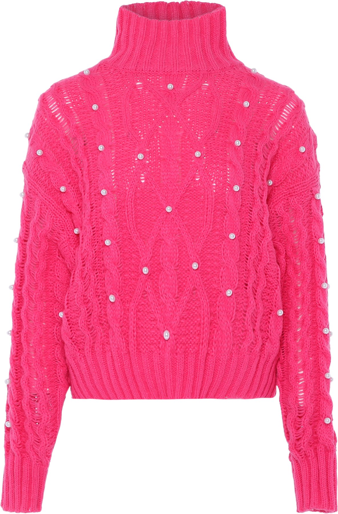 Faina Pullover mit Perlen Damen Rosa