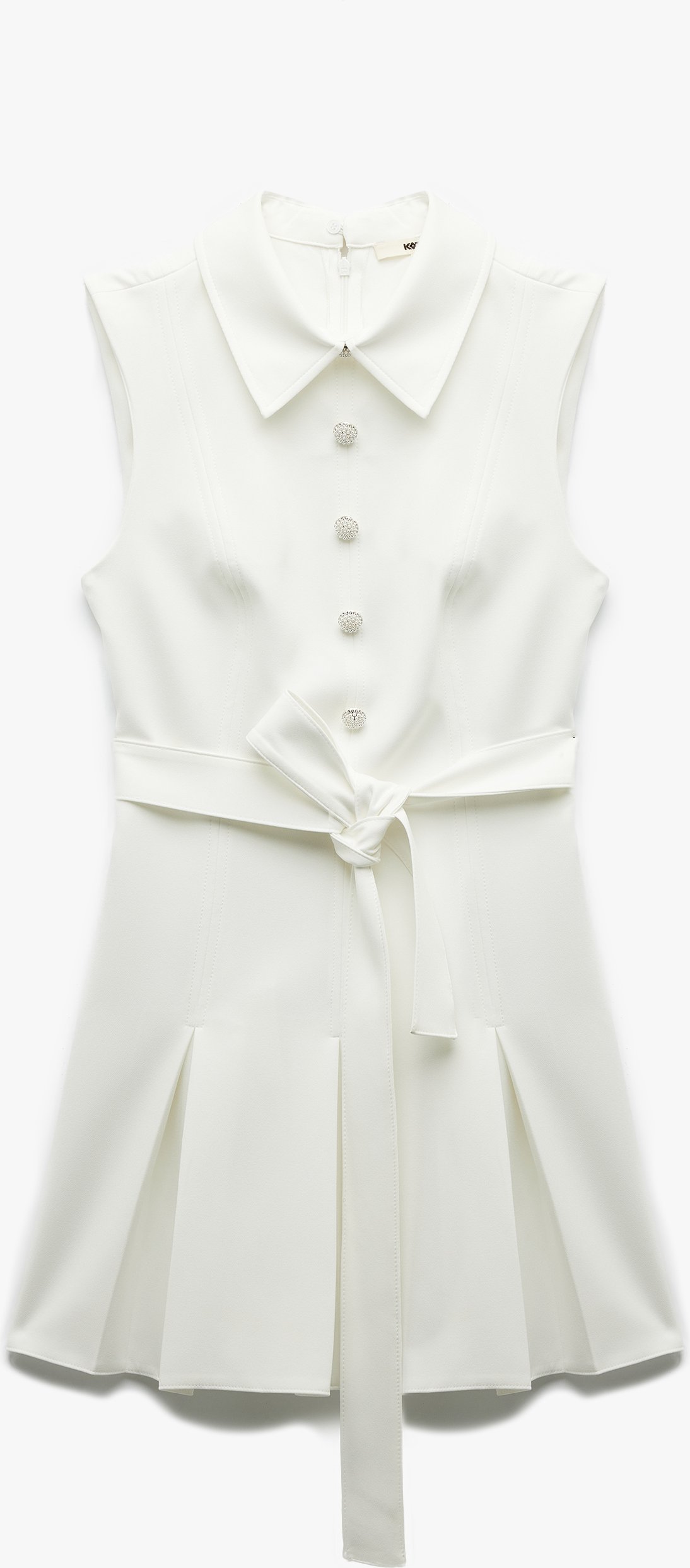 Koton KLEIDER Ärmelloses A-Linien-Kleid mit Knöpfen