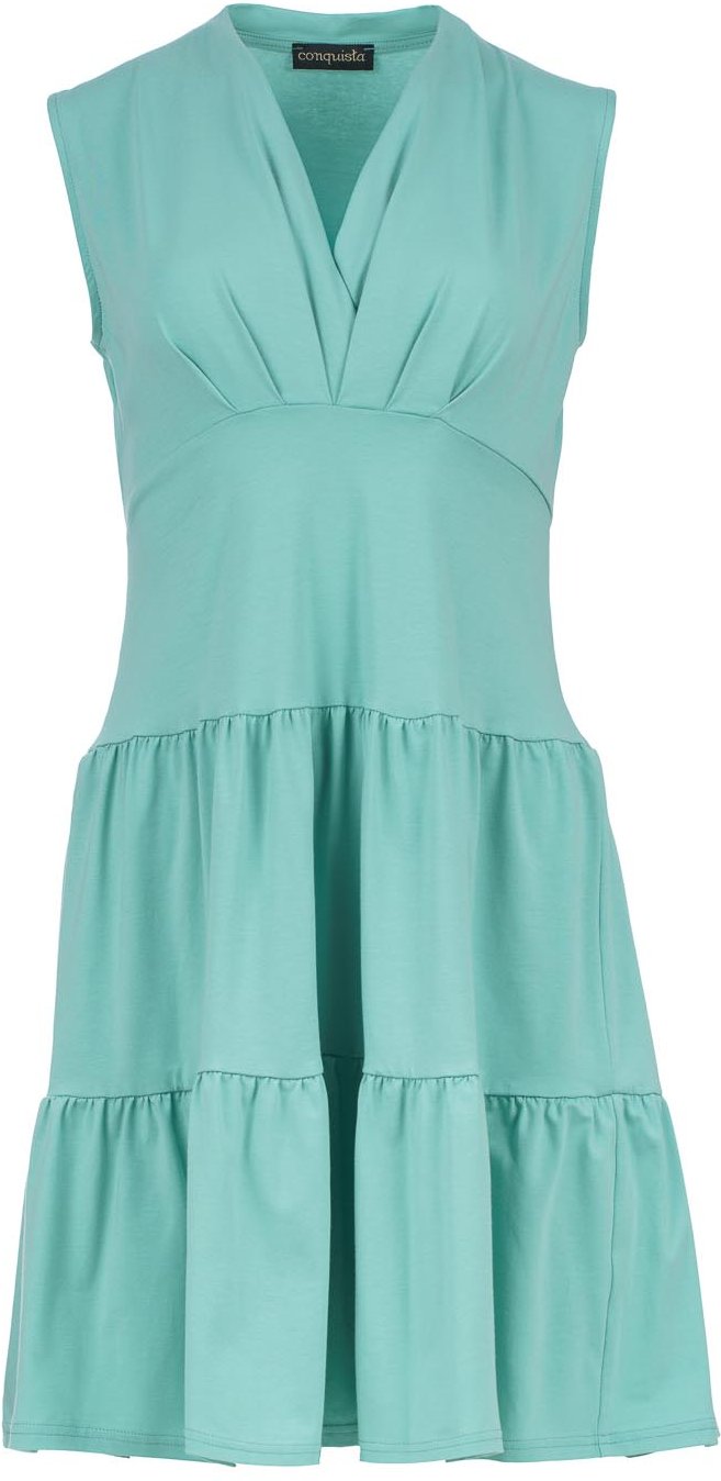 Jade – Ärmelloses Jerseykleid mit V-Ausschnitt – Lockere Passform, knielang