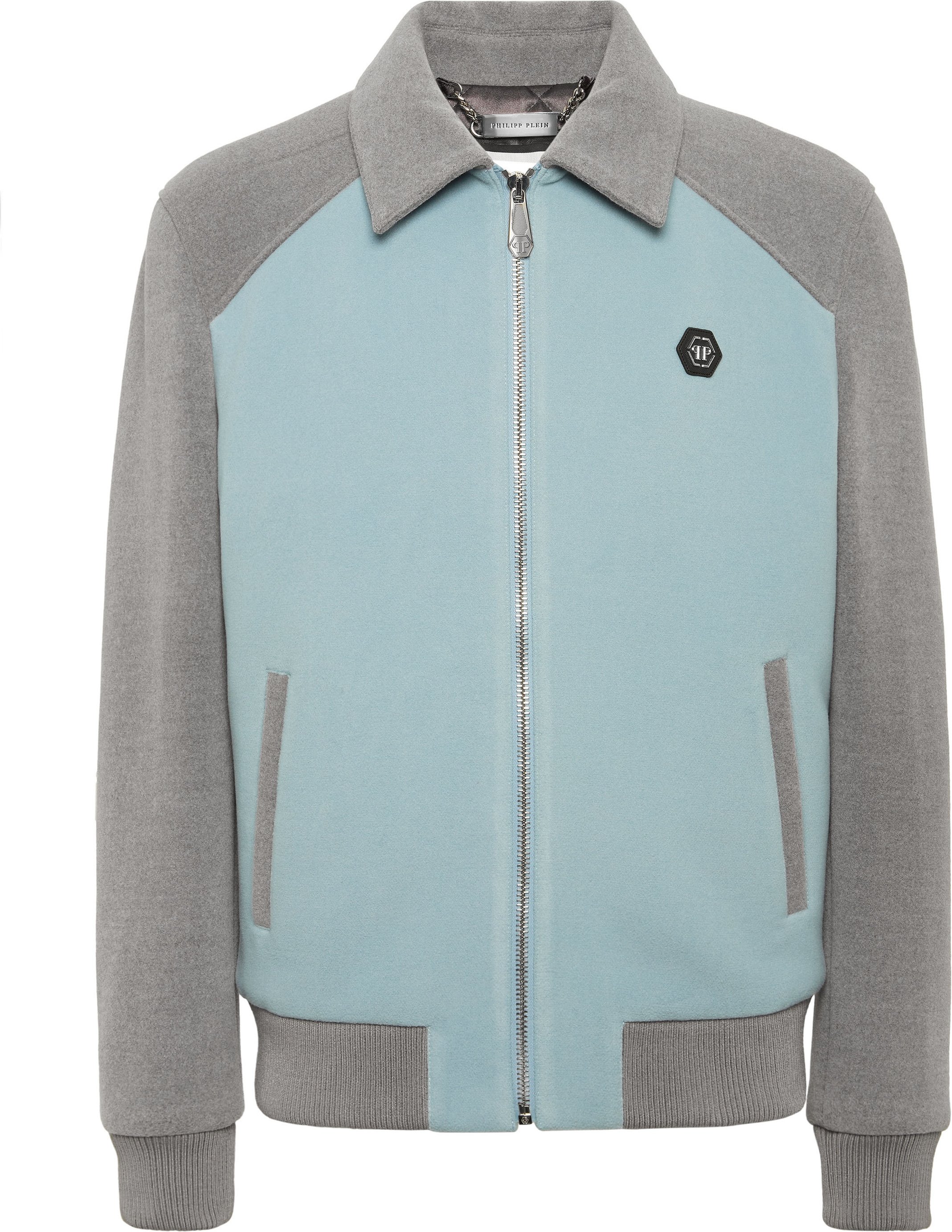 Satin Coster Bomber Jacket Contrast