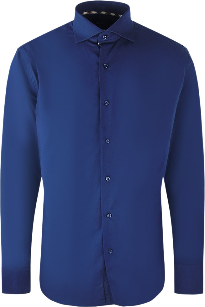 Marineblaues Langarmhemd mit Aquascutum-Markenlogo